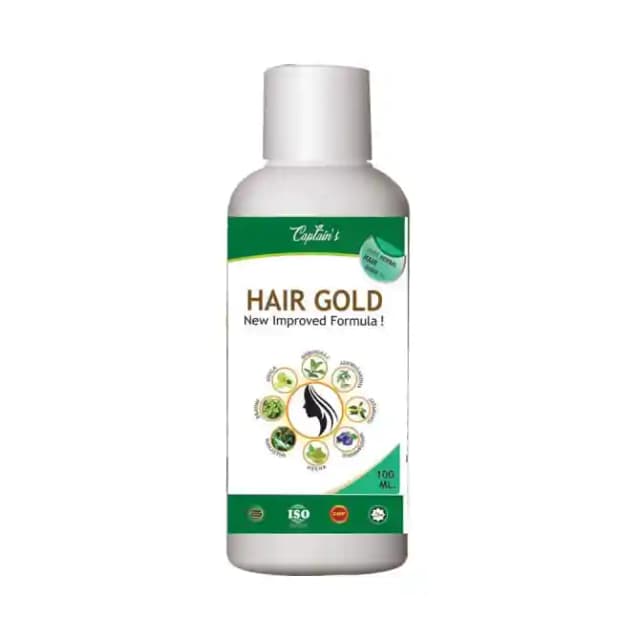 Captains Hair Gold Oil (1 Bottle of 100 ml Oil)