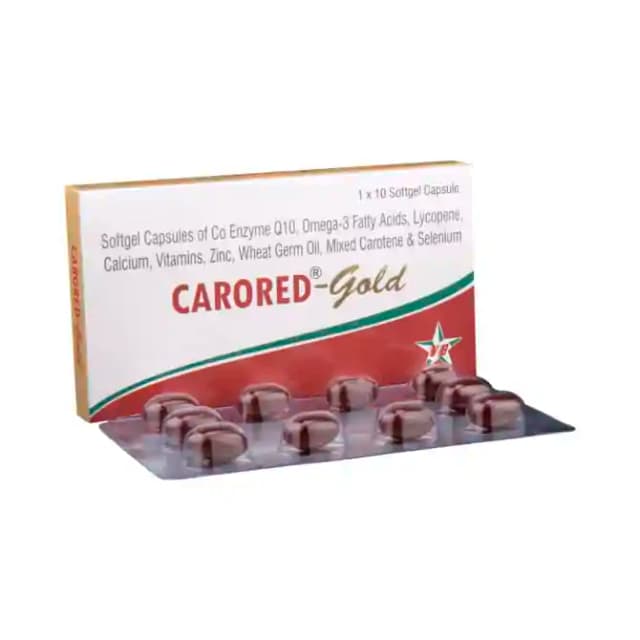 Carored Gold Soft Gelatin (1 Strip Of 10 soft gelatin capsules)