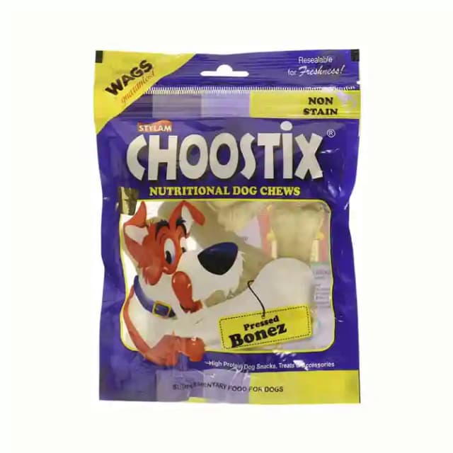 Choostix Pressed Dog Bone (3 inch) Mini (1 Packet Of 6 Dog Bones)