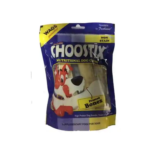 Choostix Pressed Dog Bone (6 inch) Medium (1 Packet Of 2 Dog Bones)