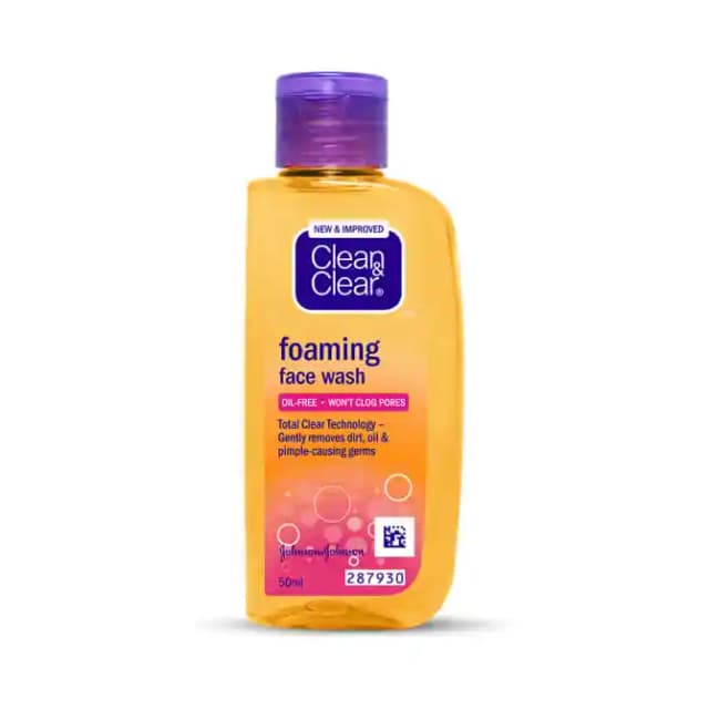 Clean & Clear Foaming Face Wash (1 Bottle of 50 ml Face Wash)