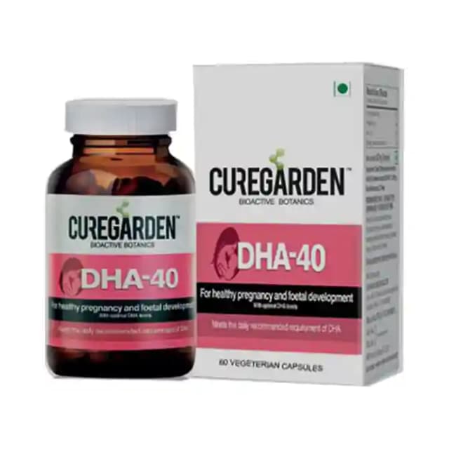 Curegarden DHA 40 Vegeterian (1 Bottle of 60 vegicaps)