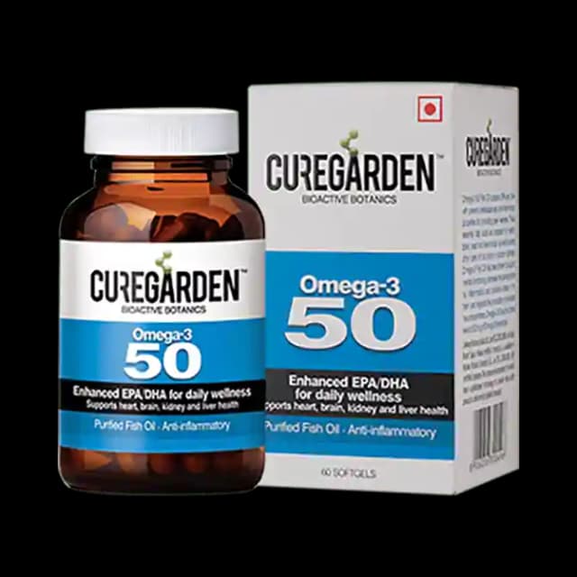 Curegarden Omega 3 Softgel (1 Bottle of 60 soft gelatin capsules)