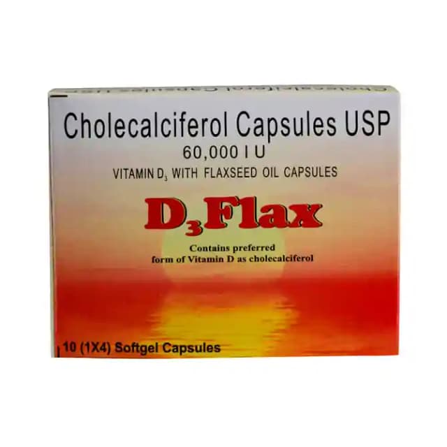 D3 Flax 60K (4 capsules in 1 strip)