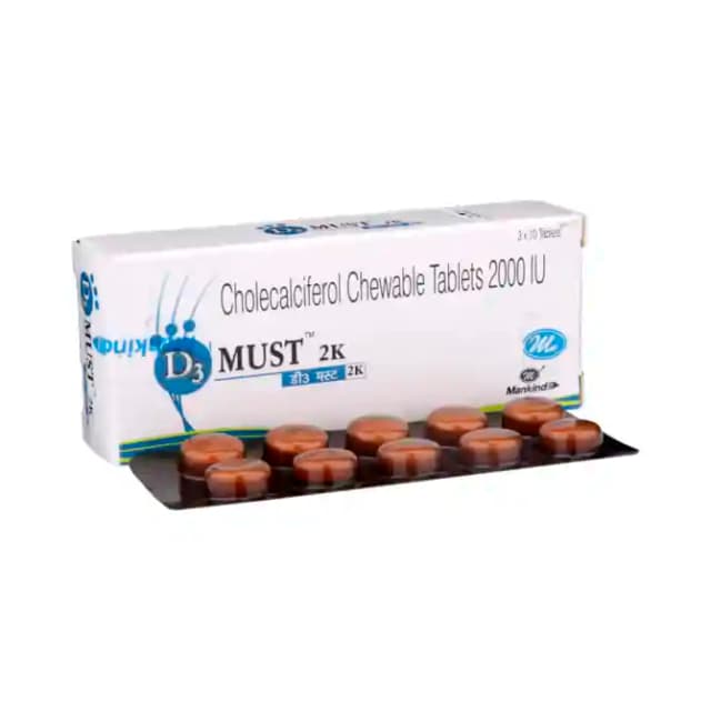 D3 Must 2K (1 Strip Of 10 Chewable Tablets)