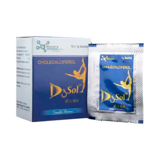 D3Sol Sachet Vanilla (1 Sachet Of 1 gm Granules)