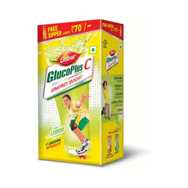 Dabur Glucoplus C Powder Lemon (1 Box Of 500 gm Powder)