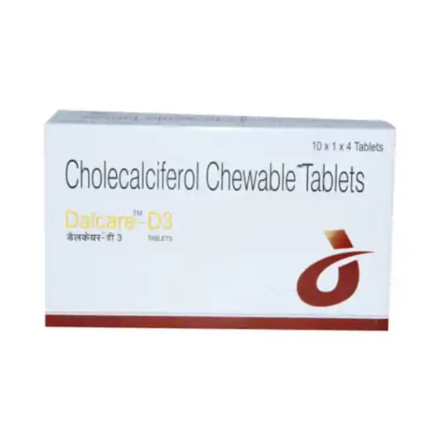 Dalcare D3 Chewable (1 Strip Of 4 Chewable Tablets)