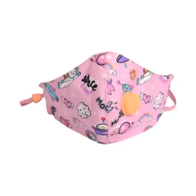 Dee Sons N95 PM2.5 Kids Mask for 6 to 12 Years Pink (1 Packet Of 1 Mask)