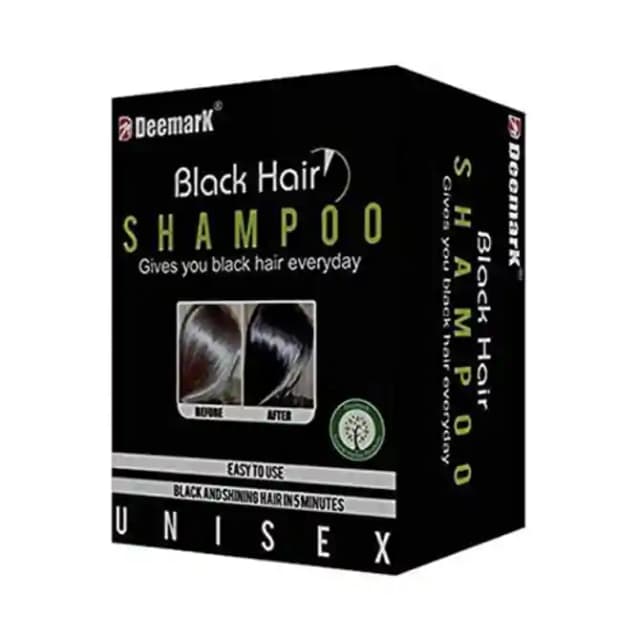Deemark Black Hair Shampoo (25ml Each) (1 Box Of 12 Sachets)