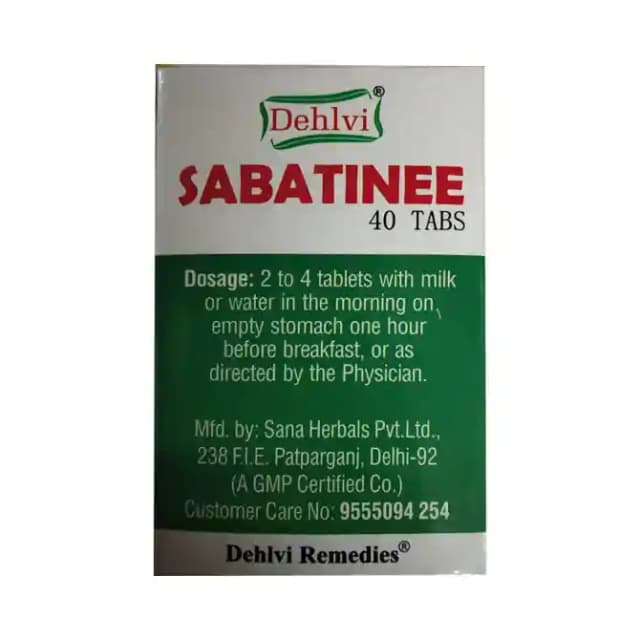 Dehlvi Remedies Sabatinee (1 Box Of 40 tablets)