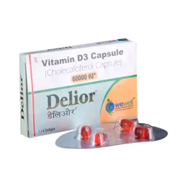 Delior Softgels (1 Strip Of 4 soft gelatin capsules)