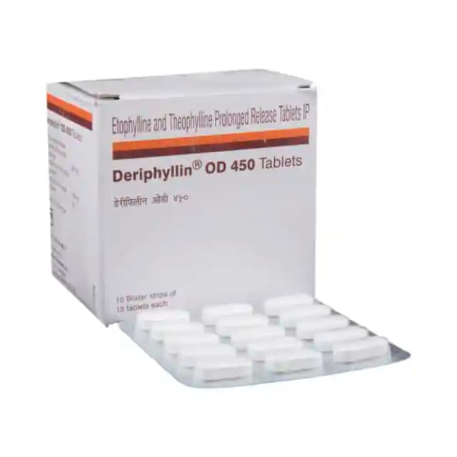 Deriphyllin OD 450 PR (15 tablets pr in 1 strip)