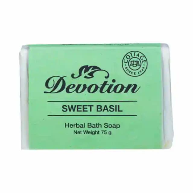 Devotion Herbal Bath Soap Sweet Basil (1 Box Of 75 gm Soap)