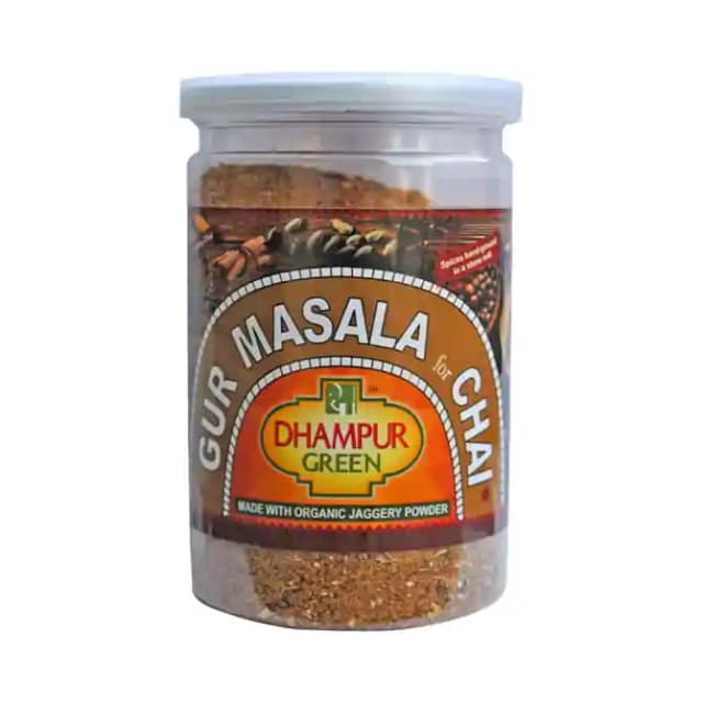 Dhampur Green Gur Masala for Chai (1 Jar Of 250 gm Powder)