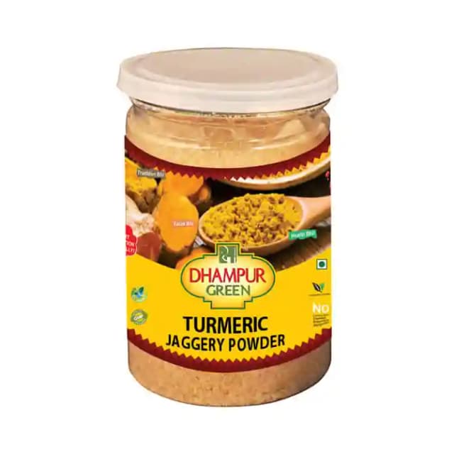 Dhampur Green Jaggery Powder Turmeric (1 Jar Of 300 gm Powder)