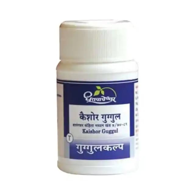 Dhootapapeshwar Kaishor Guggul (1 Bottle of 60 tablets)