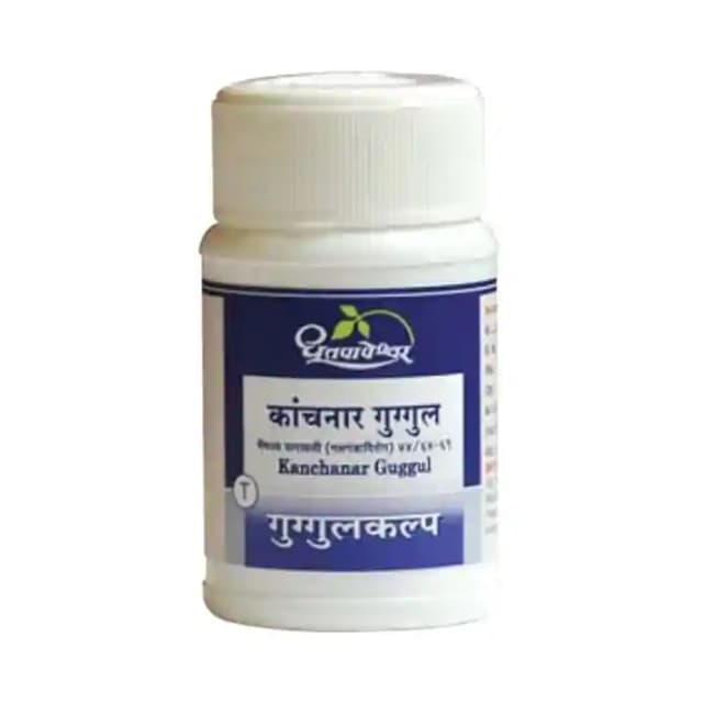 Dhootapapeshwar Kanchanar Guggul (1 Bottle of 60 tablets)