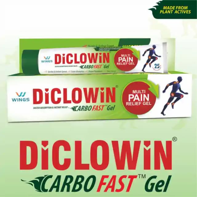 Diclowin Carbofast Pain Relief Gel (1 Tube Of 30 gm Gel)