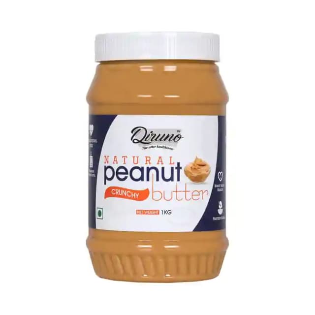 Diruno Peanut Butter Natural Crunchy (1 Box Of 1 kg Butter)