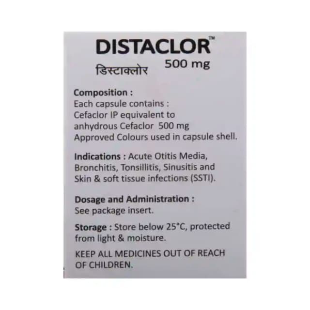 Distaclor 500mg (3 capsules in 1 strip)