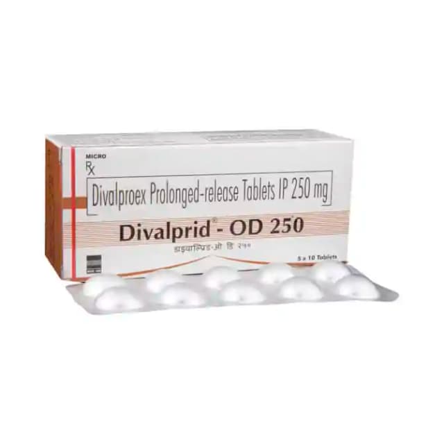 Divalprid OD 250 PR (10 tablets pr in 1 strip)