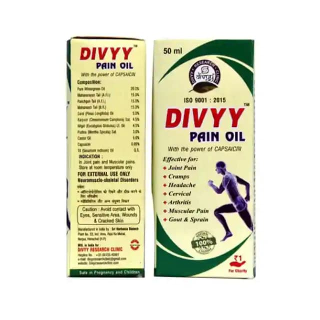 Divyy Pain Oil (1 Bottle of 50 ml Oil)