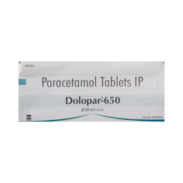 Dolopar 650 (15 tablets in 1 strip)