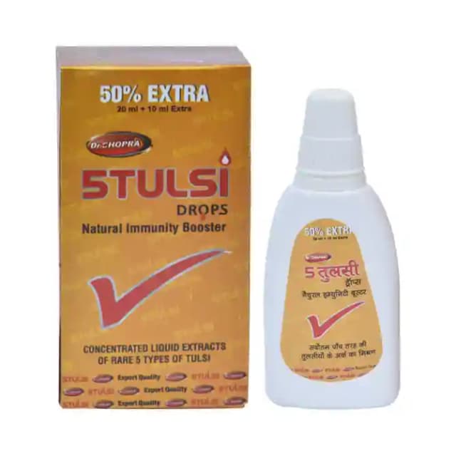 Dr Chopra 5Tulsi Drop (1 Bottle of 30 ml Drop)