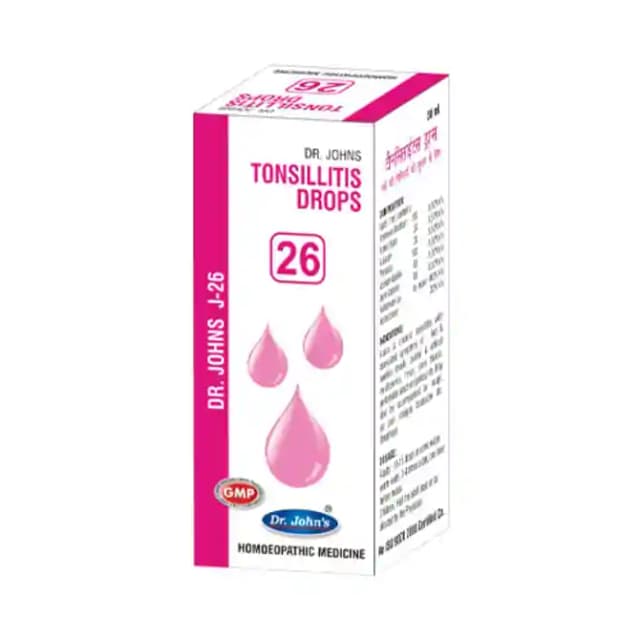 Dr. Johns J 26 Tonsillitis Drop (1 Bottle of 30 ml Drop)