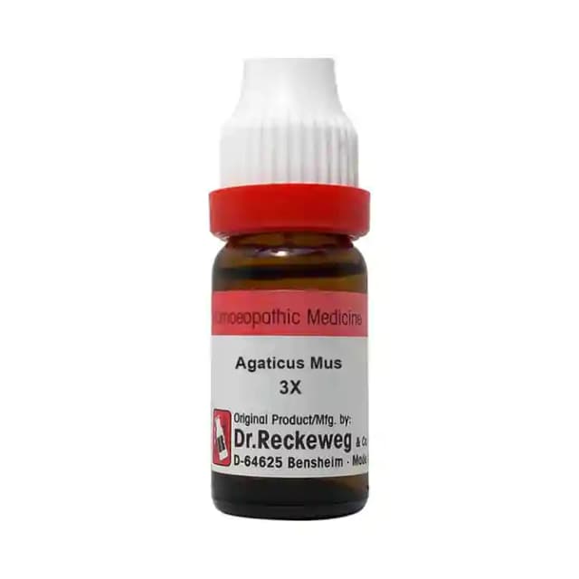 Dr. Reckeweg Agaticus Mus Dilution 3X (1 Bottle of 11 ml Dilution)