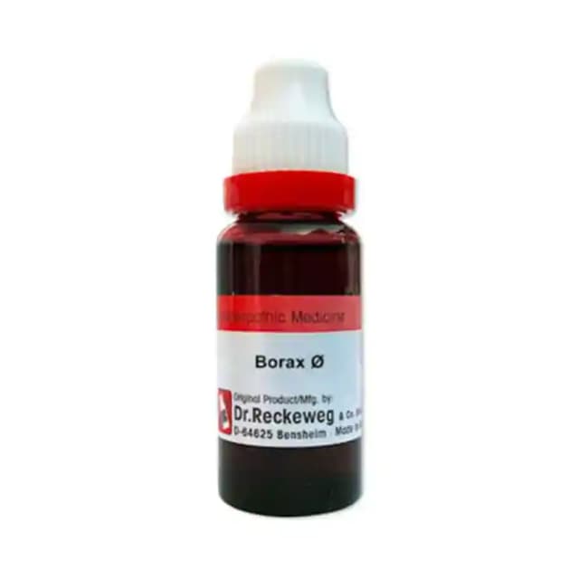 Dr. Reckeweg Borax Mother Tincture Q (1 Bottle of 20 ml Mother Tincture)