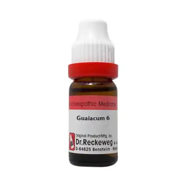 Dr. Reckeweg Guaiacum Dilution 6 CH (1 Bottle of 11 ml Dilution)