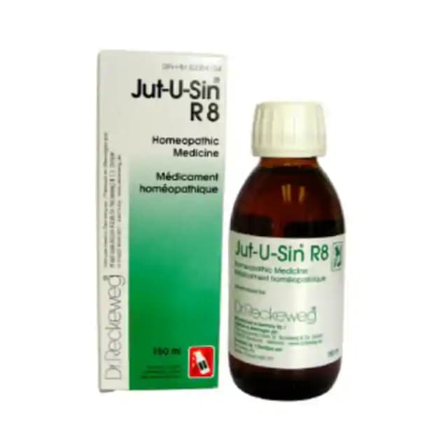 Dr. Reckeweg R8 Jut U Sin Cough Syrup (1 Bottle of 150 ml Syrup)