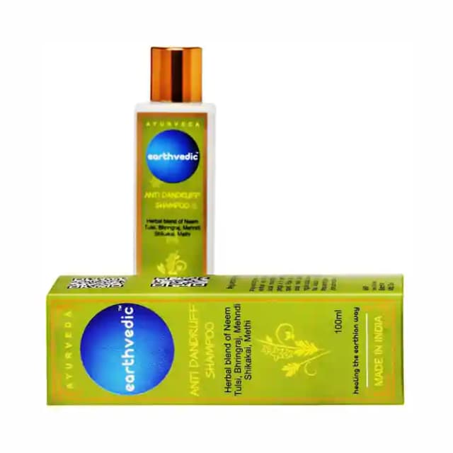 Earthvedic Shampoo Anti Dandruff (1 Bottle of 100 ml Shampoo)