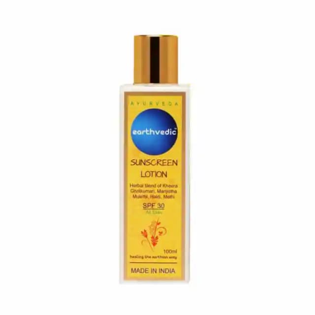 Earthvedic Sunscreen Lotion (1 Bottle of 100 ml Lotion)