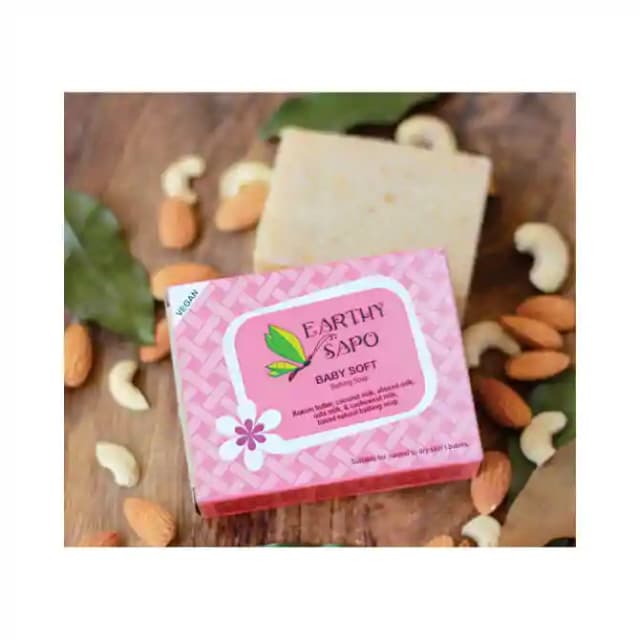 Earthy Sapo Baby Soft Bathing Soap (1 Box Of 100 gm Soap)