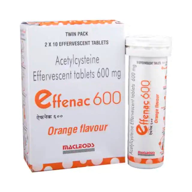 Effenac 600 Effervescent Orange (10 Effervescent tablets in 1 strip)