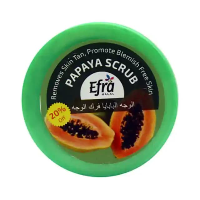 Efra Halal Scrub Papaya (1 Jar Of 100 gm Scrub)