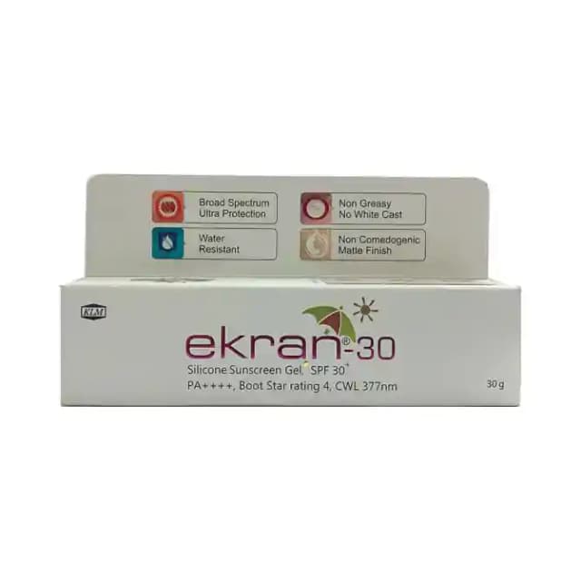 Ekran 30 Silicone Sunscreen Gel (1 Tube Of 30 gm Gel)