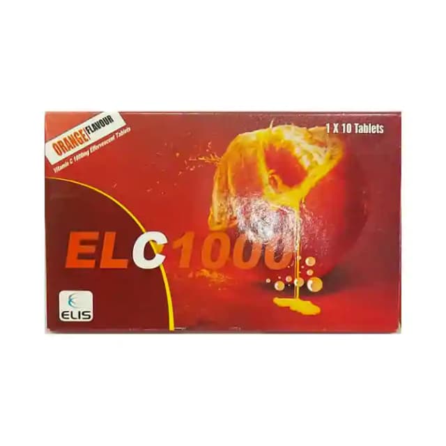 Elc 1000 Effervescent Orange (1 Strip Of 10 Effervescent tablets)
