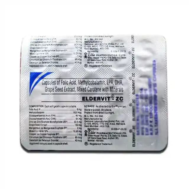 Eldervit ZC (1 Strip Of 15 capsules)