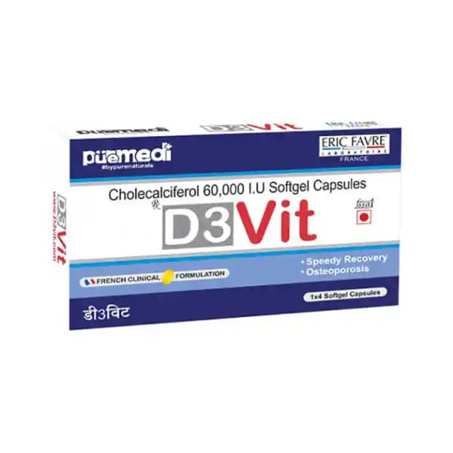 Eric Favre D3Vit Softgel (1 Strip Of 4 soft gelatin capsules)