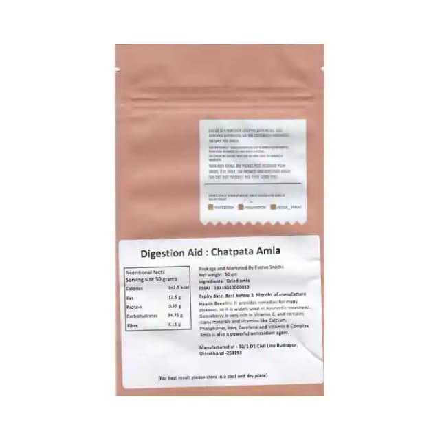 Evolve Digestion Aid Chatpata Amla (1 Packet Of 50 gm Snacks)