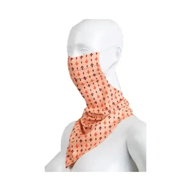 Faballey Scarf Mask Peach Ikat (1 Packet Of 1 Mask)