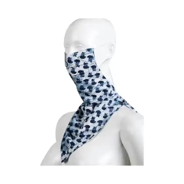 Faballey Scarf Mask White Floral (1 Packet Of 1 Mask)