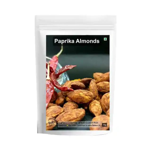 Fabbox Almonds Paprika (1 Packet Of 70 gm Dry Fruits)