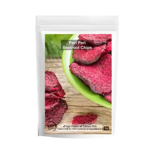 Fabbox Beetroot Chips Peri Peri (1 Packet Of 35 gm Snacks)