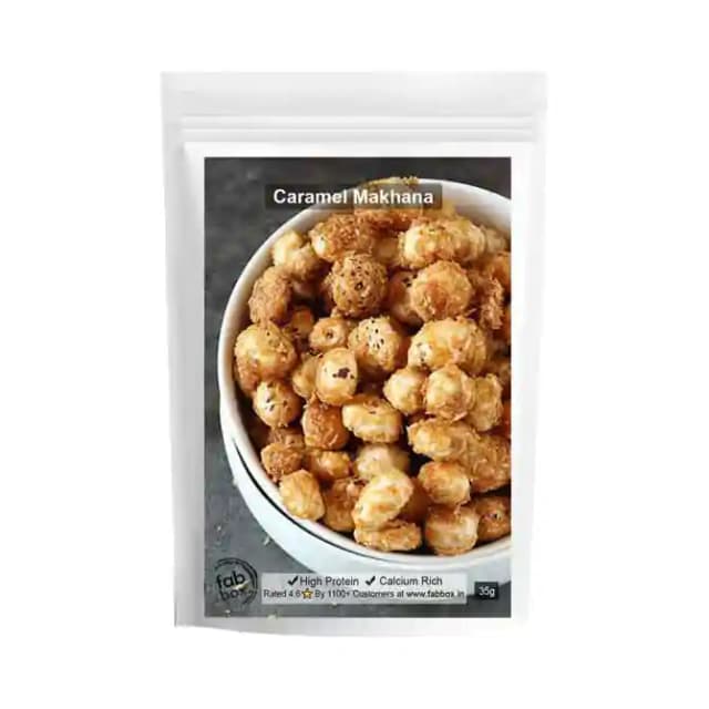 Fabbox Makhana Caramel (1 Packet Of 35 gm Dry Fruits)