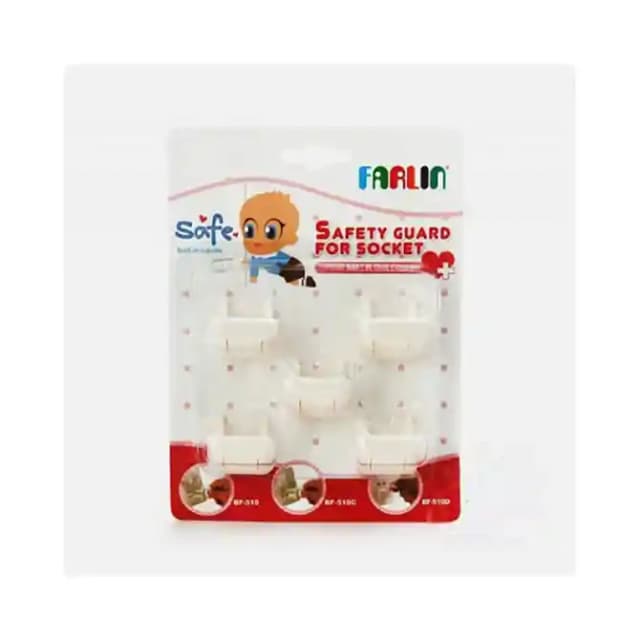 Farlin Safety Guard for Socket White (1 Packet Of 5 units)